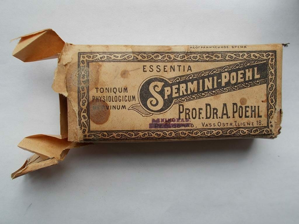 flakon s korobkoj spermin pelja1917god oplombirovan